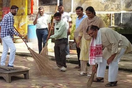 दिबियापुर में भाजपाईयो ने चलाया स्वच्छता अभियान