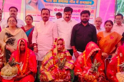 ब्लाक प्रमुख ने मुख्यमंत्री आवास योजना के लाभर्थियों को दिए स्वीकृत पत्र:विकास कार्यो का हुआ लोकार्पण