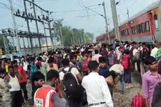 पनकी-भाऊपर के बीच साबरमती जनसाधारण एक्सप्रेसके दो कोच पटरी से उतरे,हादसा टला रेलवे ट्रैक बाधित