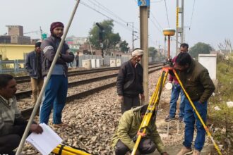 अछल्दा रेलवे क्रासिंग पर जाम की समस्या से मिलेगी निजात:73.42 करोड़ से बाईपास आरओबी निर्माण के लिए सर्वे शुरू